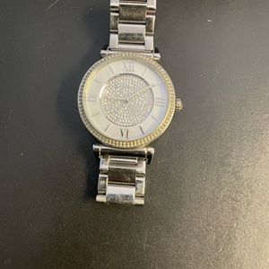 Authentic Michael Kors ladies watch silver tone